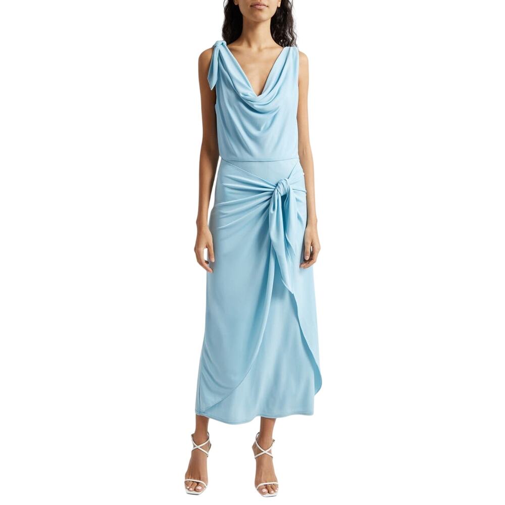 Cinq A Sept Draped Blue Odin Dress Size 0
